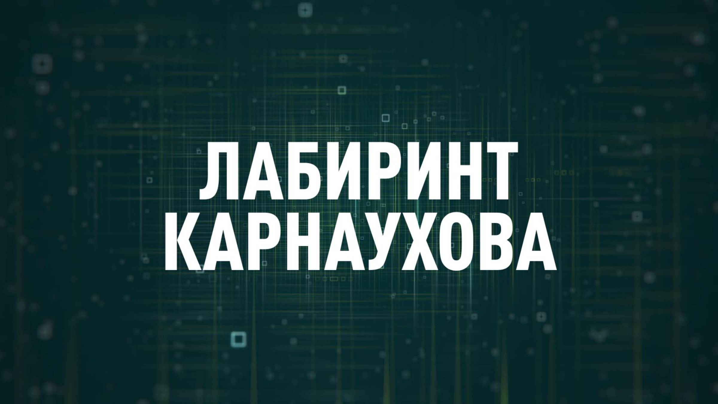 Лабиринт Карнаухова | СОЛОВЬЁВLIVE | 9 августа 2024 года