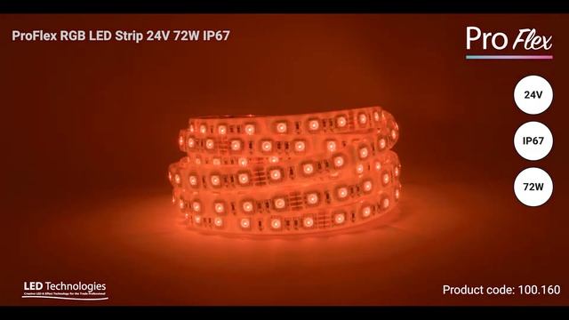 ProFlex RGB LED Strip 24V 72W IP67 | LED Technologies