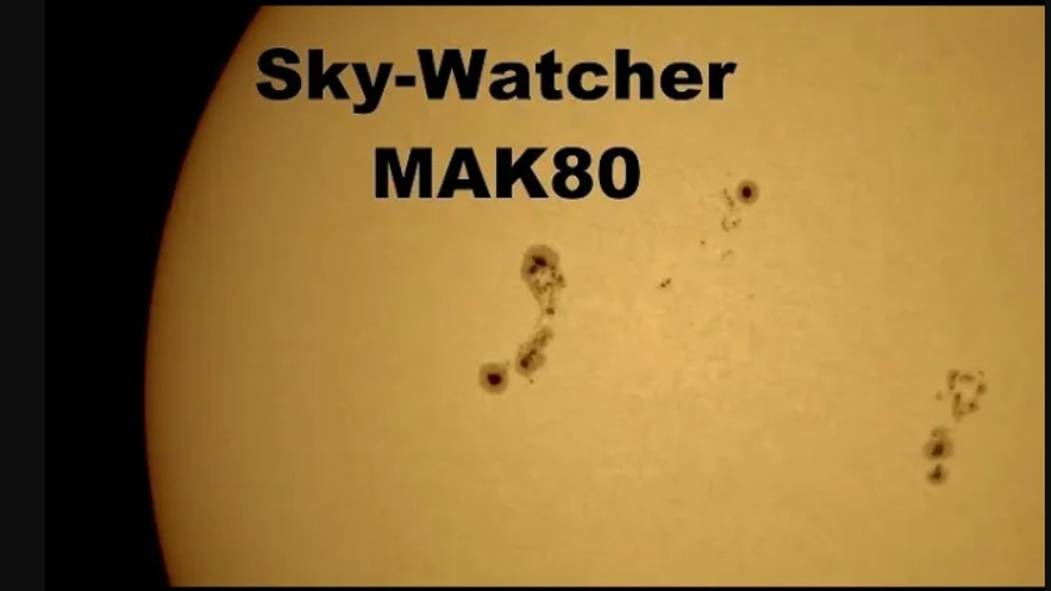 Смотрим Солнце в телескоп Sky-Watcher MAK80