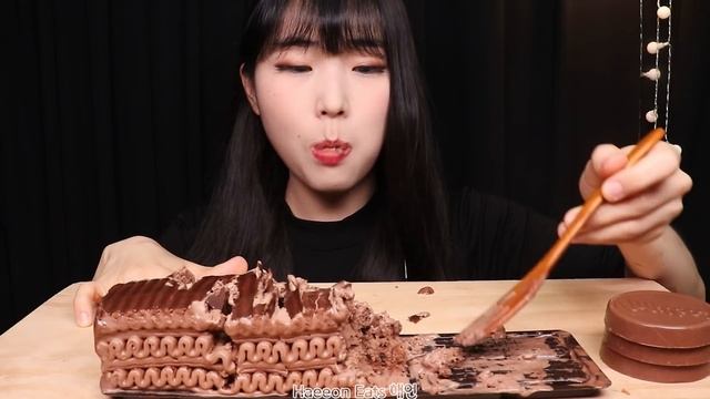 이번에는 초코다?홈플러스 시그니처 초코 아이스크림 케이크, 밀카 웨이퍼 초콜릿 먹방 CHOCOLATE ICE CREAM CAKE, MILKA WAFER MUKBANG ASMR