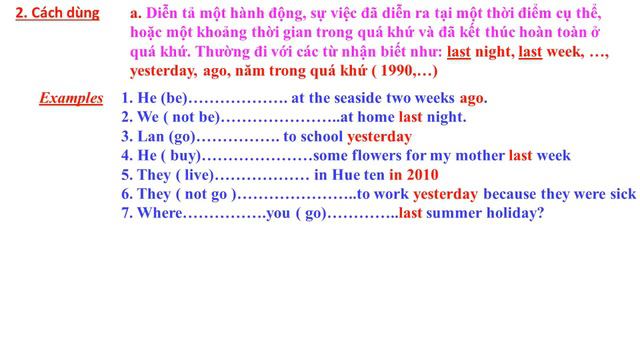 Thì quá khứ đơn Past simple tense