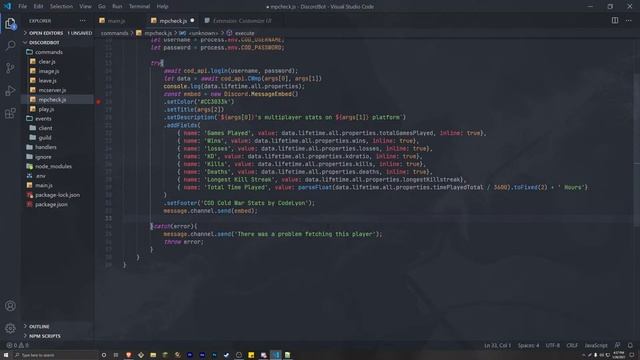 LIVE Coding A Call Of Duty Discord Bot