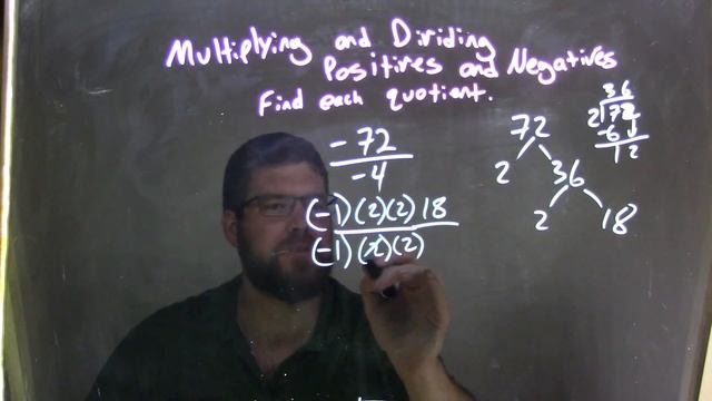 Divide -72/-4