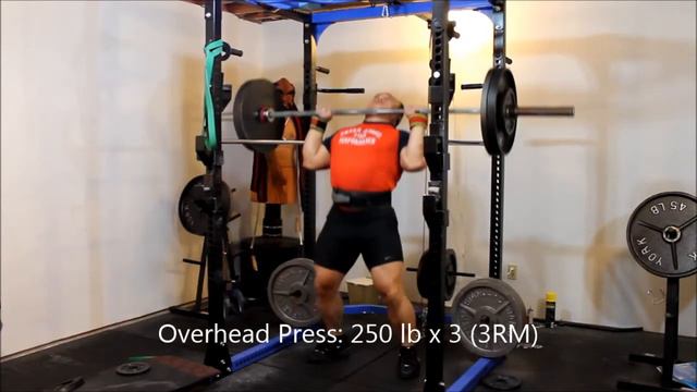 Overhead Press: 250 lb x 3 (3RM)