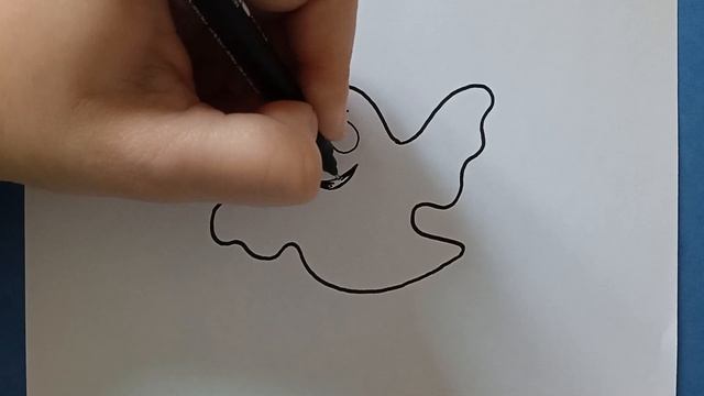 Как нарисовать призрака на Хэллоуин
