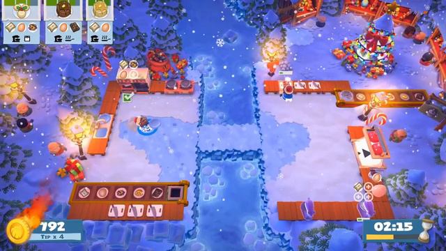Overcooked 2 W R - Xmas Level 1-5 | 1 Player Score : 1740
