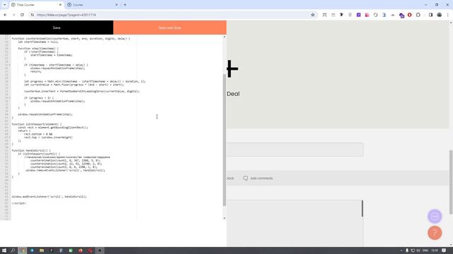 Tilda Publishing | Анимация цифр по скроллу Zero Block