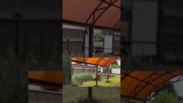 Навес для машины 6*4 с кровлей из поликарбоната от мастерской «Спецкаркас»