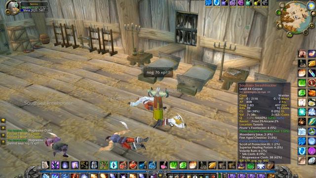 WOW - ARCANE mage AOE grinding - lvl 49 Ding