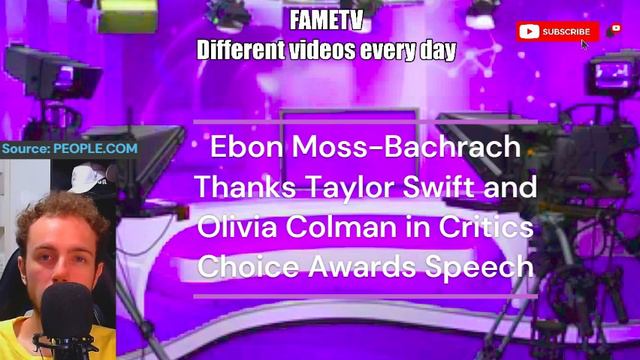 Ebon Moss-Bachrach Thanks Taylor Swift and Olivia Colman in Critics Choice Awards Speech