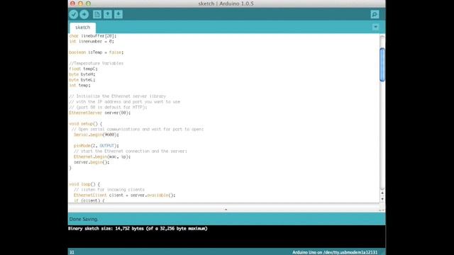 MATLAB Arudino Tutorial 17: Arduino Ethernet Web Server based LED control and sensor logging
