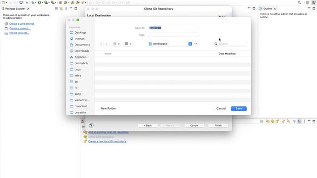 Projekt-Repository aus Gitlab mit Eclipse verbinden