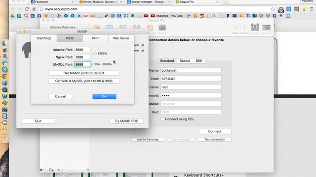 How to connect Sequal Pro with localhost MySql (Mac) with Captions
