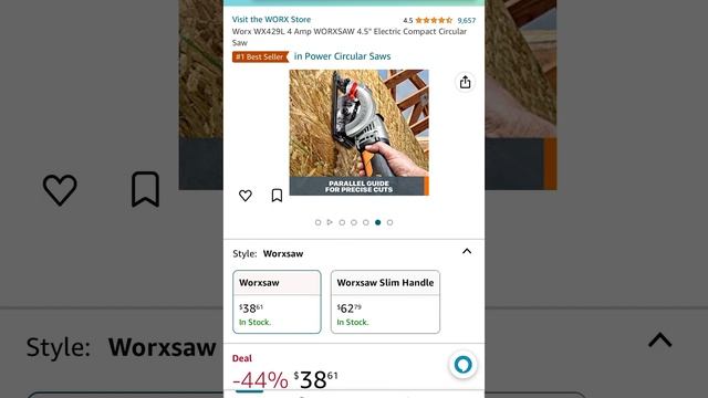 44 % Off Worx WX429L 4 Amp WORXSAW 4.5