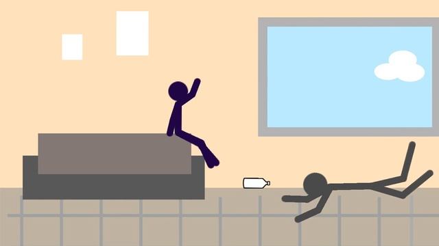 Рисуем мультфильмы.  Неудачный прыжок.