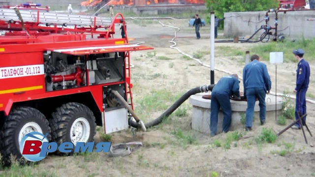 Пожар на нефтебазе в Ангарске