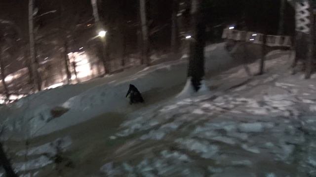Горка для ватрушек в Лапландии