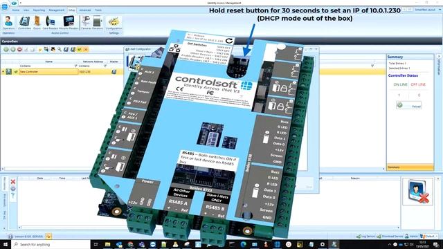 How to Change IP Address of an iNet Door Controller (Controlsoft)