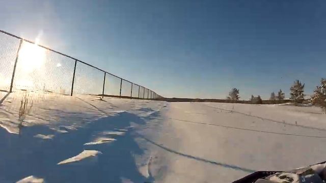 Fresh Tracks Around The Eau Claire Airport On A Yamaha Apex XTX