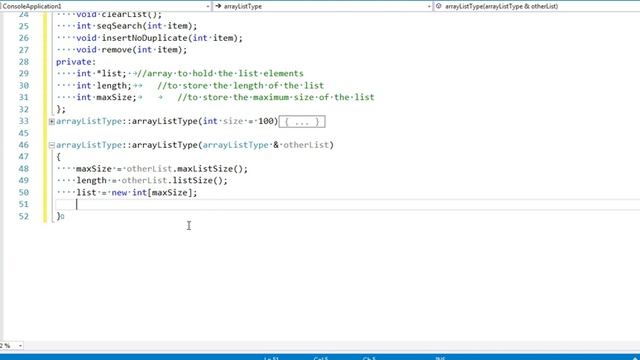 Copy constructor & destructor  arrayList
