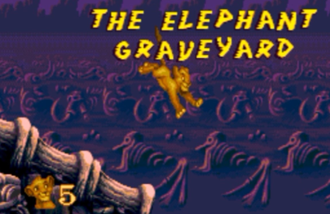 Sega Mega Drive 2 (Smd) 16-bit The Lion King 1 Level 3 The Elephant Graveyard Прохождение