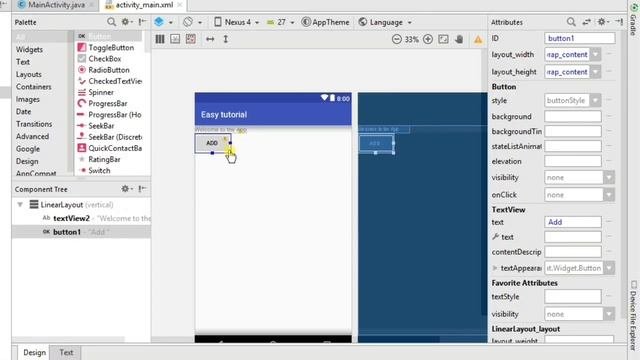5 Create Button in XML  | Android App Development Series | HINDI | HD