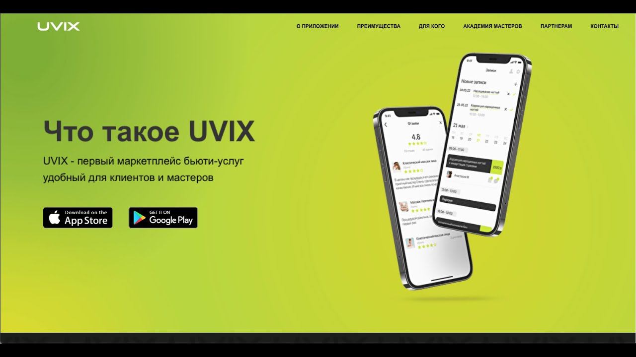 Лендинг  UVIX.