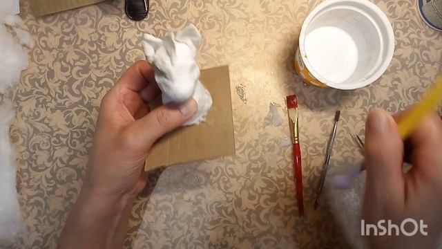 лошадка. ватная игрушка