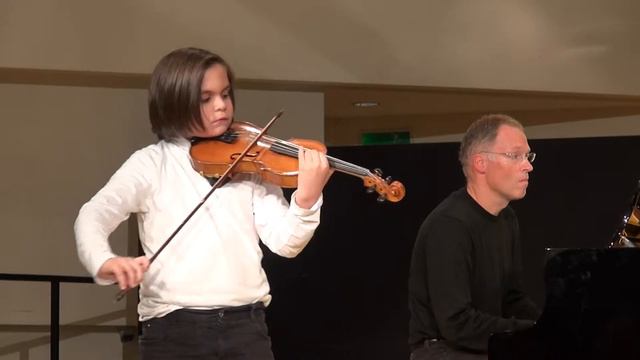 9 year old Andy plays Bartok Romanian Dances