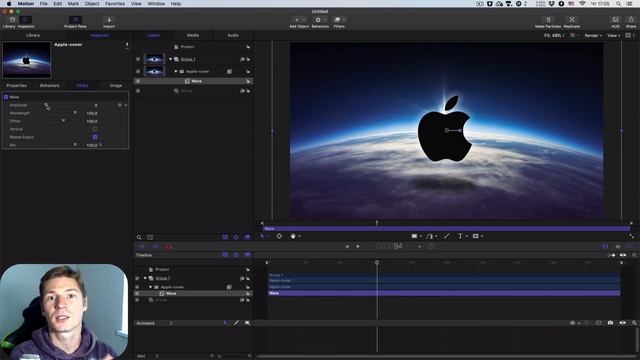 Эффекты под ритм музыки в Apple Motion. Поведение Audio. Автоподгонка параметров под музыку.