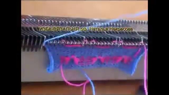 Необычный узор вязания на машине №50. Вивинг
