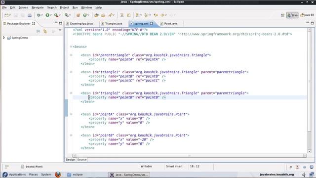 Spring Tutorial 13 - Bean Definition Inheritance