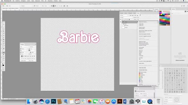 Barbie graphic text effect with Absolute Blonde font