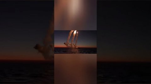 Применение высокоточных ракет "Калибр" по объектам военной инфраструктуры Украины