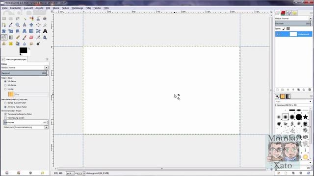 Gimp mit Motoko #01 - Ein paar Grundlagen