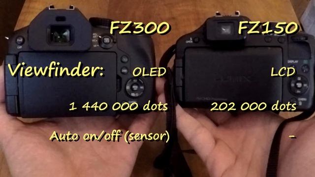 Panasonic Lumix FZ150 vs FZ300/330 - quick hardware comparison