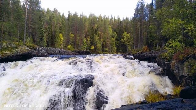 Northern Karelia. Kumi-threshold waterfall  Северная Карелия. Водопад Куми-порог