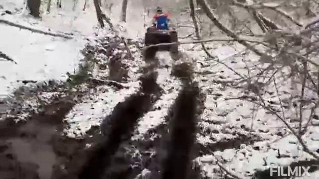 Honda Foreman 500 trx Zabawa na śniegu wypad