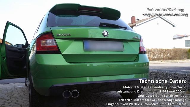 Škoda Fabia 3 Monte Carlo 1.0 TSI Friedrich Motorsport Gruppe A Anlage Kaltstart | PrimeHDPictures