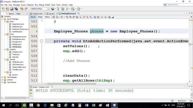 Add Phones With Add Employee In JAVA 284