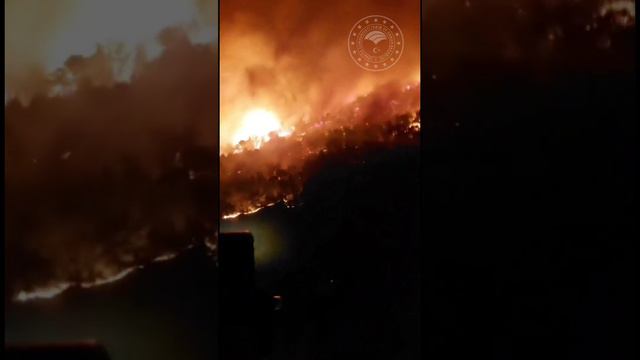 К тушению пожара в турецком Измире присоединились вертолеты, оснащенные системой ночного видения.