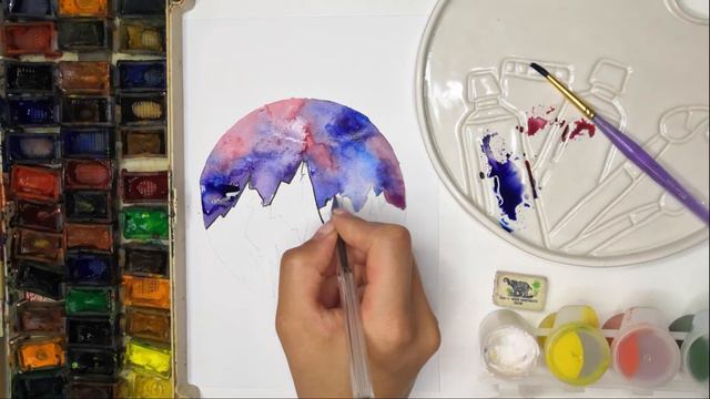 Эверест / Рисунок в стиле скетчинг / Иллюстратова АРТ