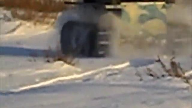 Самодельный снегоход на гусеницах испытание