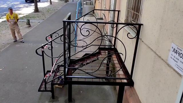 Лестница из металла, своими руками. - 2  Установка.