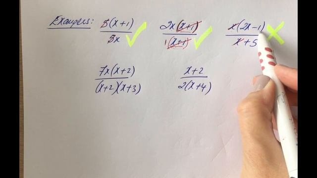 Simplifying Algebraic Fractions Part 1 JC HL / LC OL HL