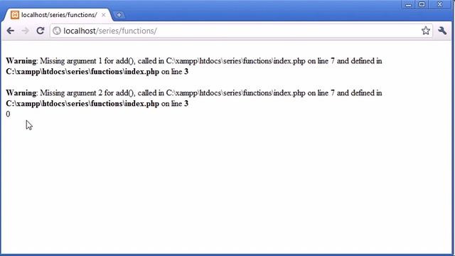 PHP Tutorial using Functions with Arguments
