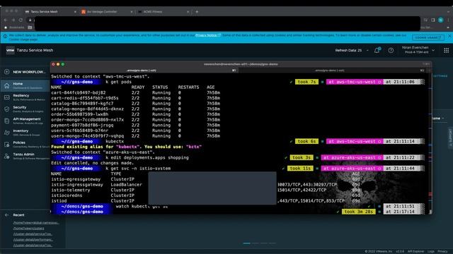 Demo: VMware Tanzu Service Mesh Global Namespaces with Zero-Trust Policies