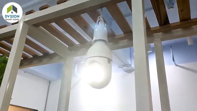 DVSION E27 Bulb Wifi Camera PTZ HD Infrared Night Vision Two Way Talk Baby Monitor Auto Tracking 4X