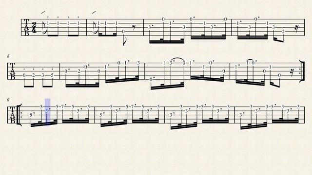 Horace Weston's Old Time Jig (1883, banjo tablature)