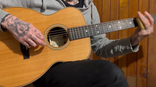 Cowboy slide blues guitar OM Maurice Dupont